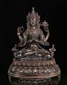 KHARCHERI (Avalokiteshvara), Kupfer, 20 cm